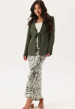 Front Tie Structured Blazer