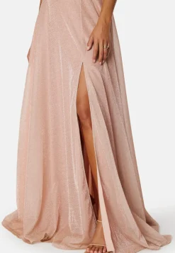 Glitter Wrap Maxi Dress
