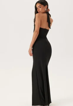 Halter Neck Maxi Dress With Split
