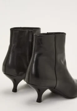 Heeled Leather Ankle Boot