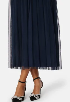 High Neck Sequin Midi Dress