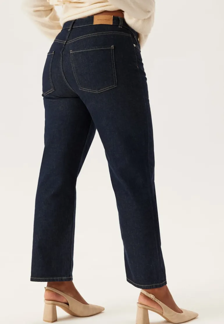 High Straight Ankle Jeans