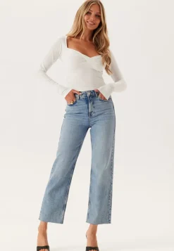 High Straight Ankle Jeans