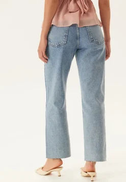 High Straight Ankle Jeans