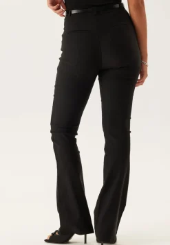 High Waist Stretchy Flared Trousers