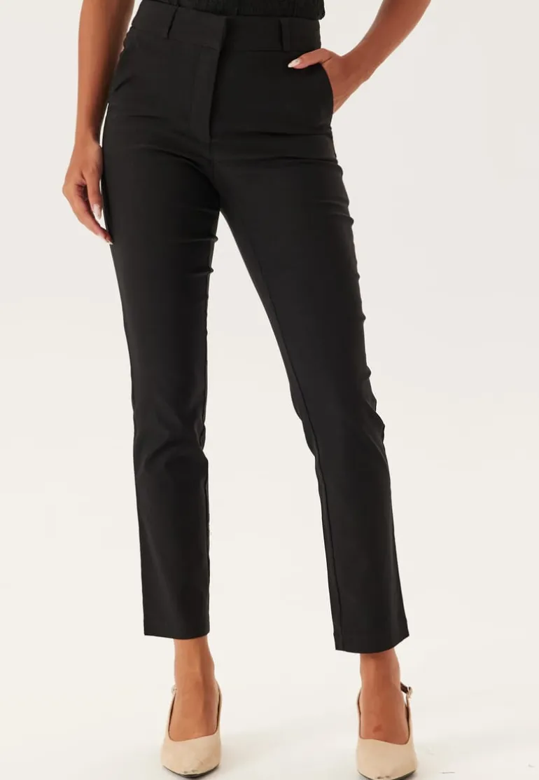 High Waist Stretchy Front Pocket Trousers