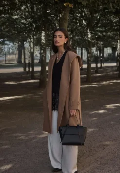 Hooded Wool Mix Coat