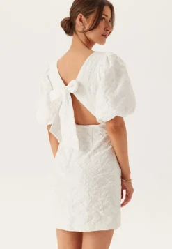 Jacquard Bow Short Dress