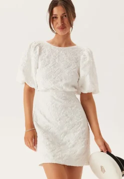Jacquard Bow Short Dress