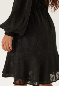 Jacquard Flounce Dress