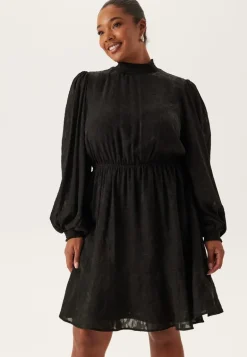 Jacquard Flounce Dress