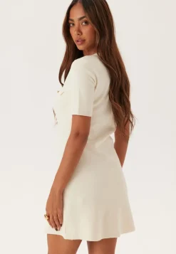 Knitted Gold Button Dress