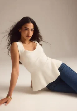 Knitted Peplum Top