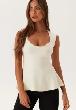 Knitted Peplum Top