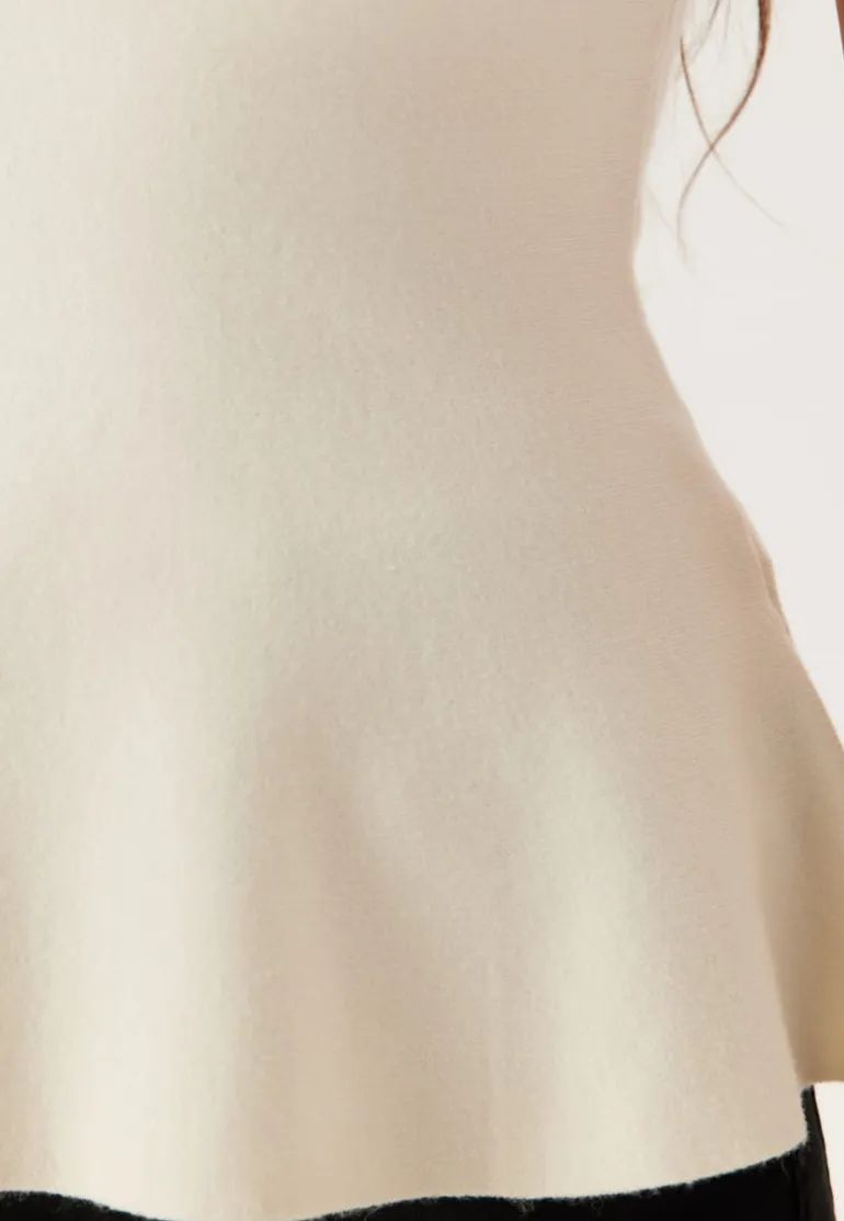 Knitted Peplum Top