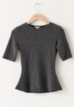 Knitted Peplum Top