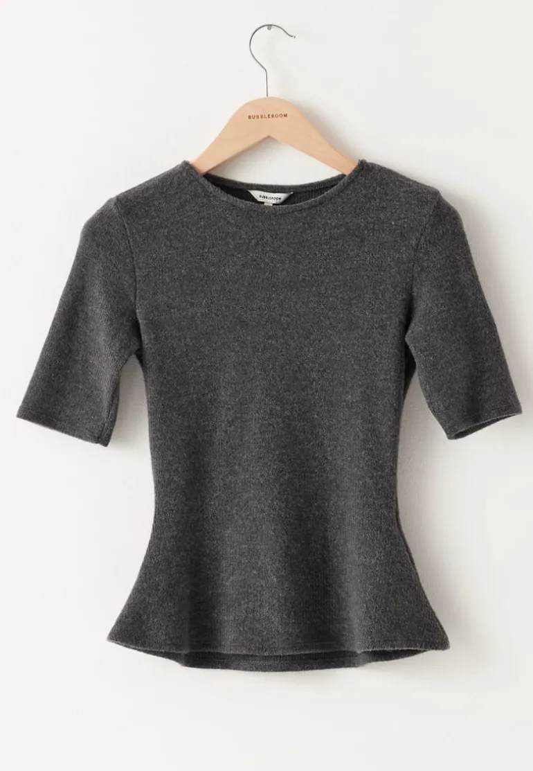 Knitted Peplum Top