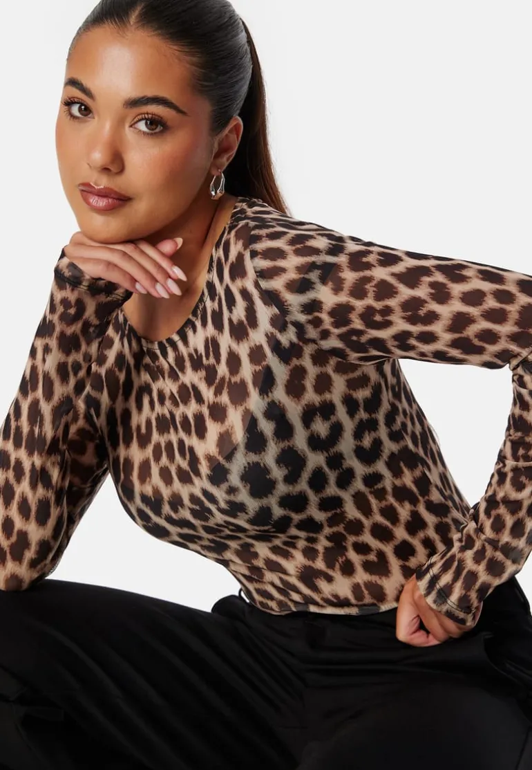 Long Sleeve Mesh Top