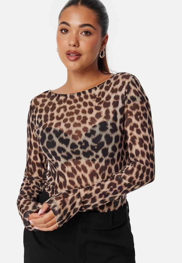 Long Sleeve Mesh Top