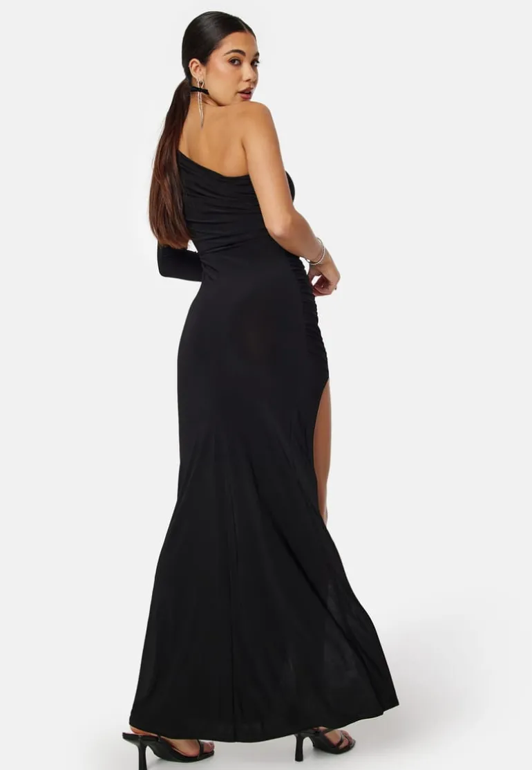 Long Sleeve One Shoulder Maxi Dress