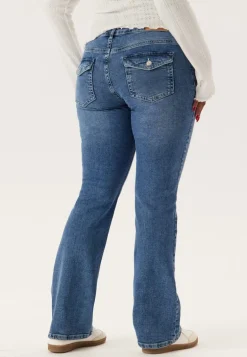 Low Bootcut Flap Jeans