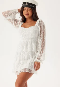 L/S Lace Frill Mini Dress