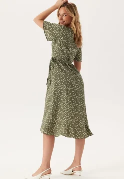 Midi Butterfly Wrap Dress