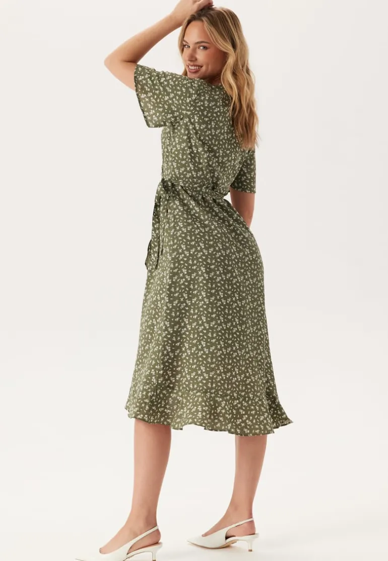 Midi Butterfly Wrap Dress