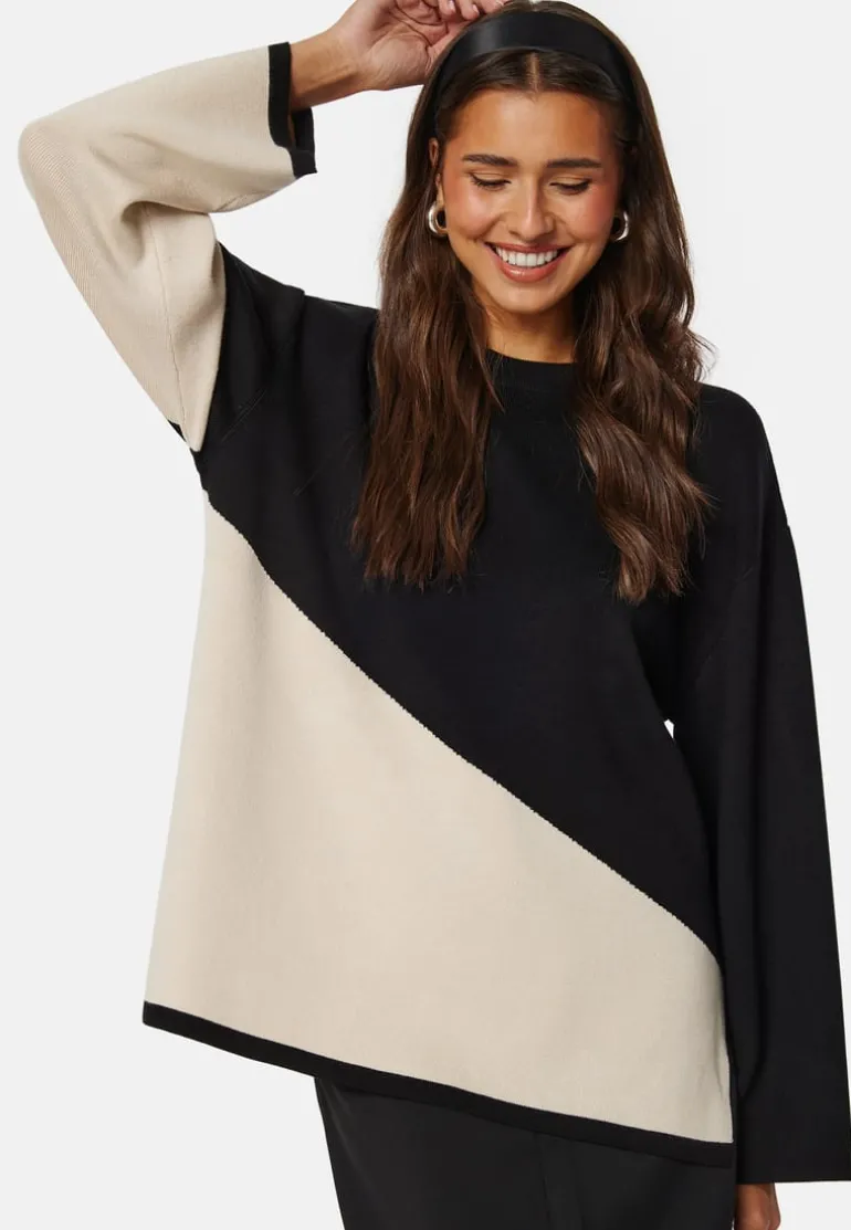 Objester Block L/S Knit Pullover
