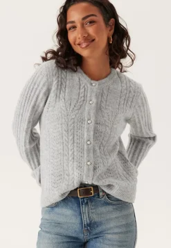 Objflora Re Ls Knit Button Car