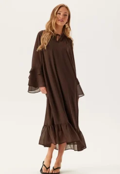 Objgina L/S RE V-NECK MIDI DRE