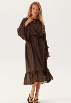 Objgina L/S RE V-NECK MIDI DRE