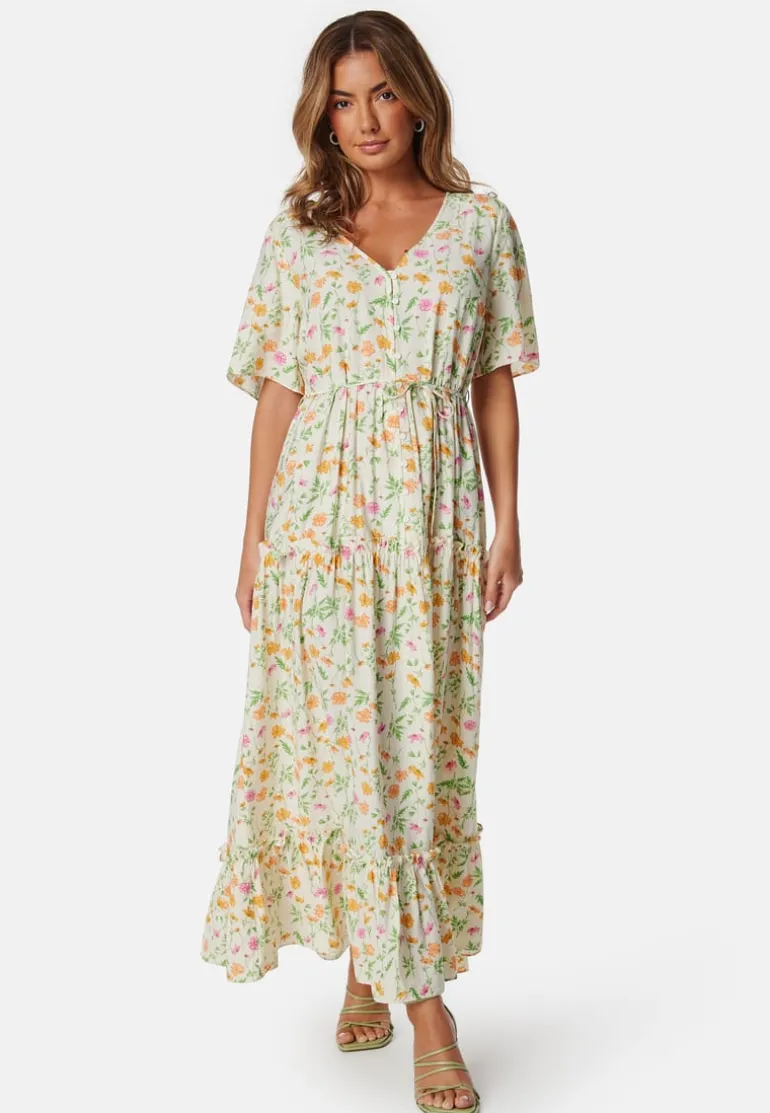 Objlorena New S/S LONG DRESS