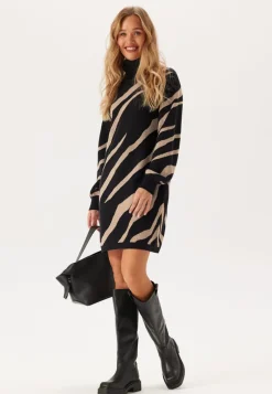 Objray L/S Knit Rollneck Dress