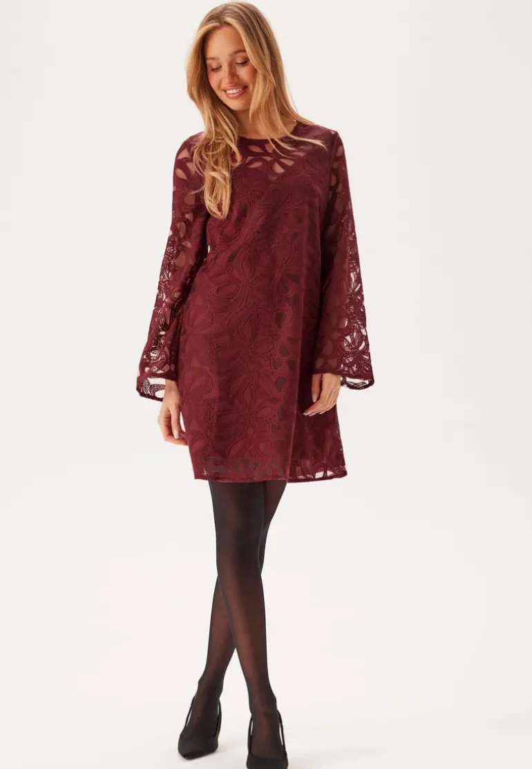 Objrose L/S RE LONG DRESS RE