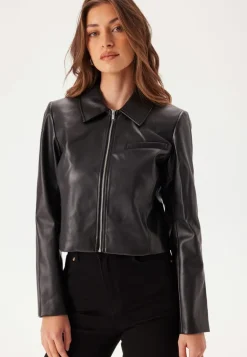 Onlamili L/S ZIP FAUX LEA JACK