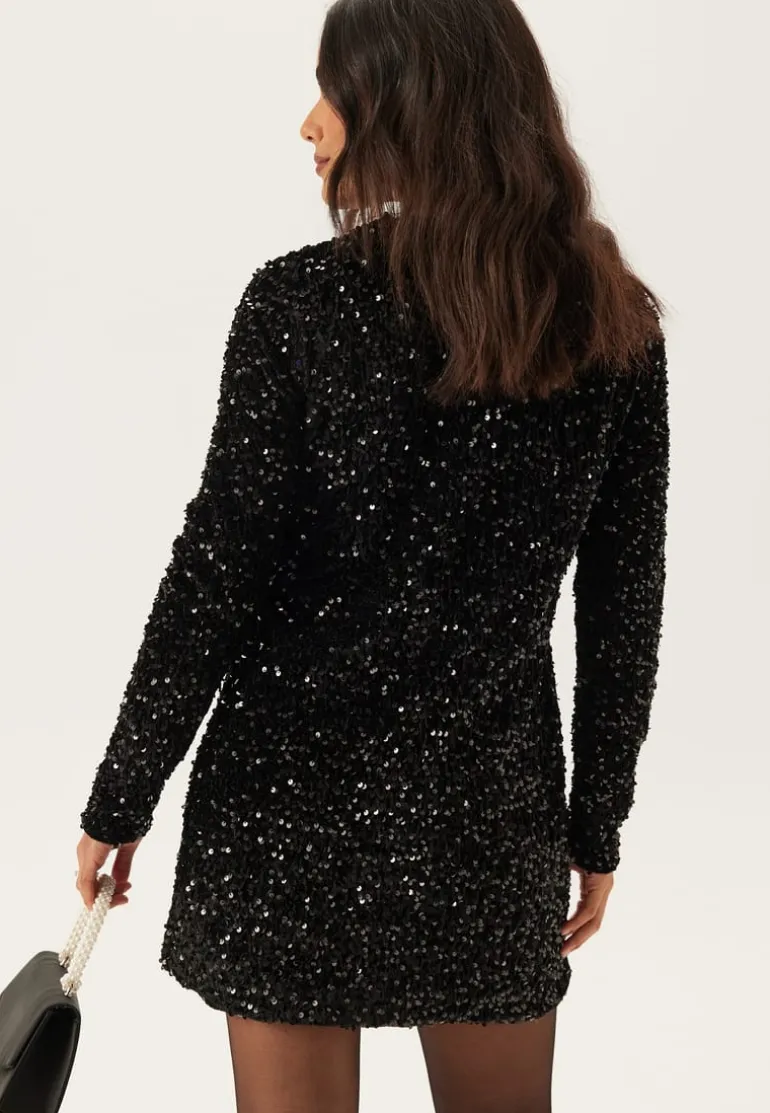 Onlanika Ls Sequins V-neck Dress