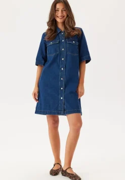 Onlbelle S/S BUTTON DRESS DNM