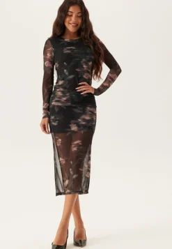Onlkaya Life Ls Midi Mesh Dres