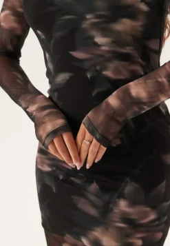 Onlkaya Life Ls Midi Mesh Dres
