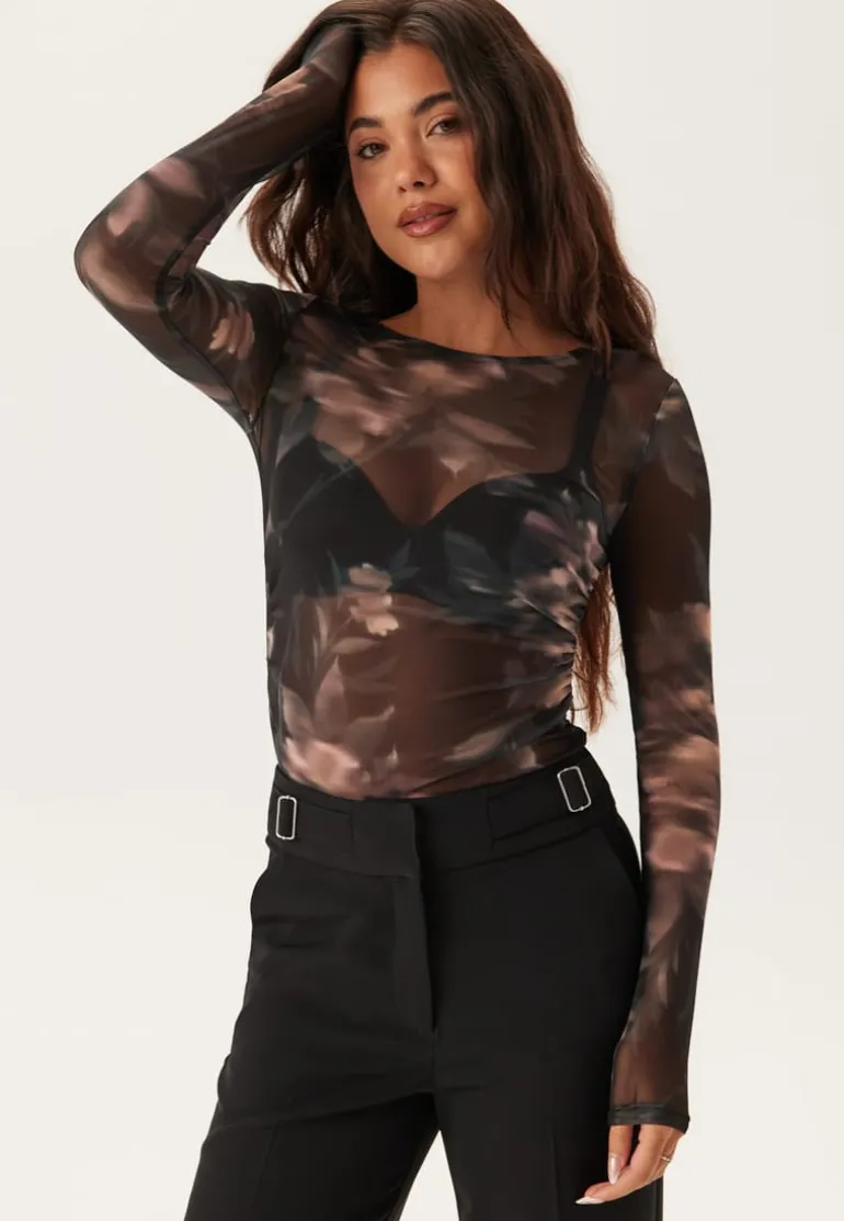 Onlkaya Life Ls Ruching Mesh T