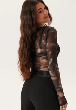 Onlkaya Life Ls Ruching Mesh T