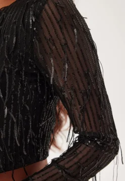 Onlspacy Ls Cropped Sequins To