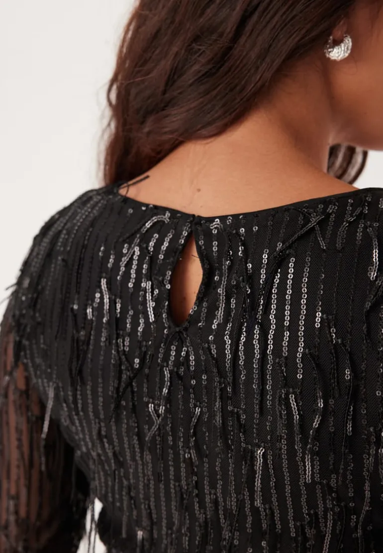 Onlspacy Ls Cropped Sequins To