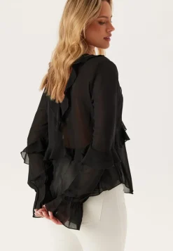 Open Back Frill Blouse
