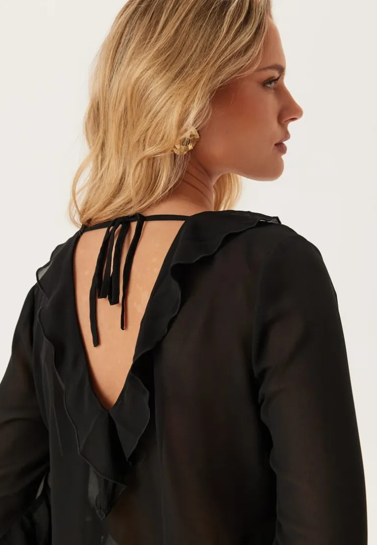 Open Back Frill Blouse