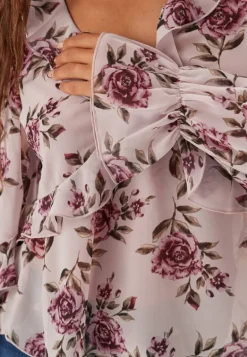 Open Back Frill Blouse