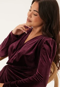Overlap Velvet Dress