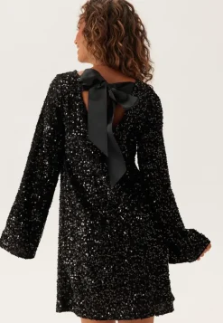 Pckam Ls Deep Back Bow Dress