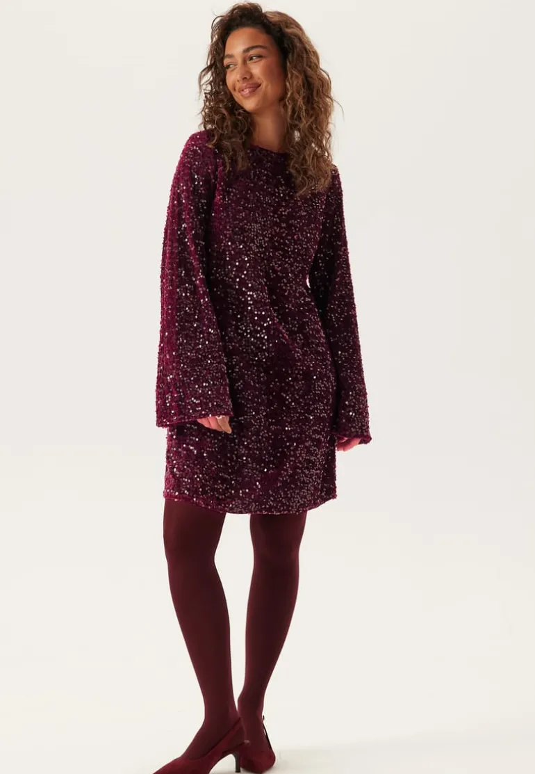 Pckam Ls Deep Back Bow Dress